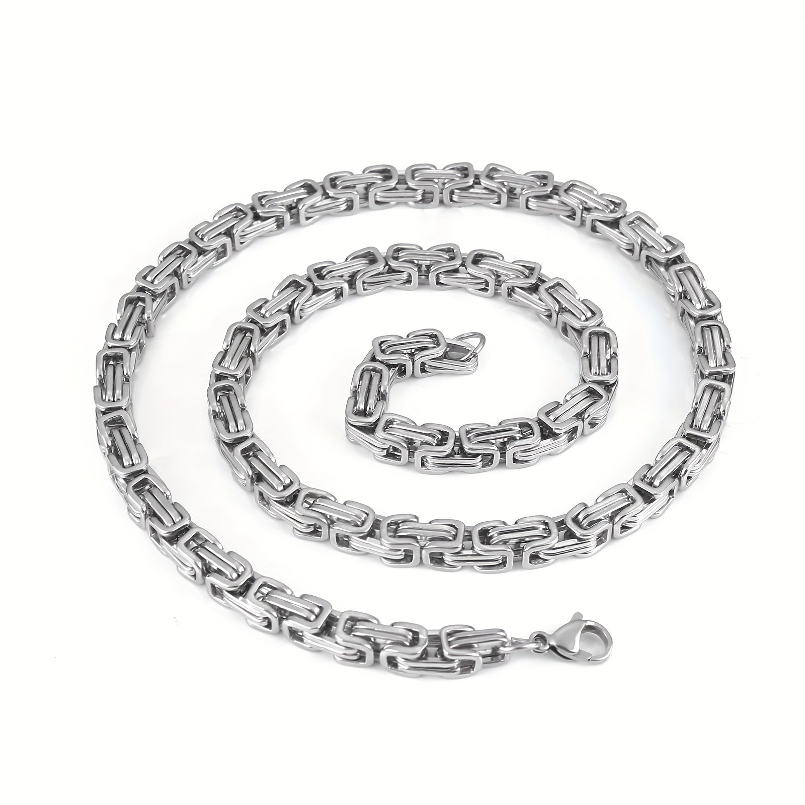 Stainless Steel Men's Necklace and Bracelet Set for Casual and Special Occasions