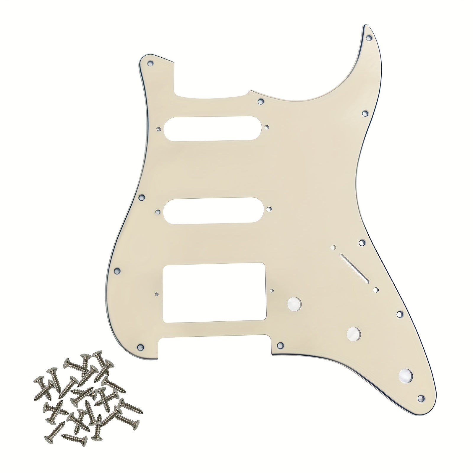 HSS 11-Hole Electric Guitar Pickguard for Standard FD ST Modern Style Guitars Black White Beige