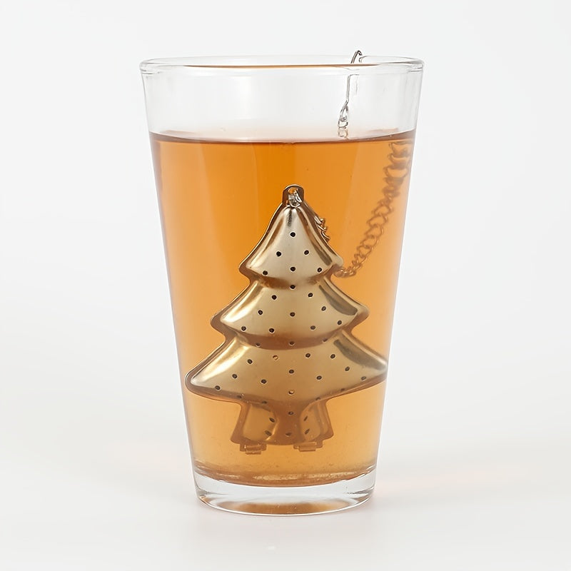Christmas Tree Stainless Steel Tea Infuser Loose Leaf Tea Strainer with Chain