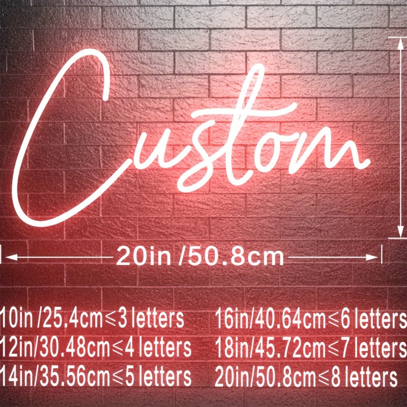 Custom LED Neon Sign for Weddings Birthdays and Parties Energy-Efficient Easy to Install Gift Idea
