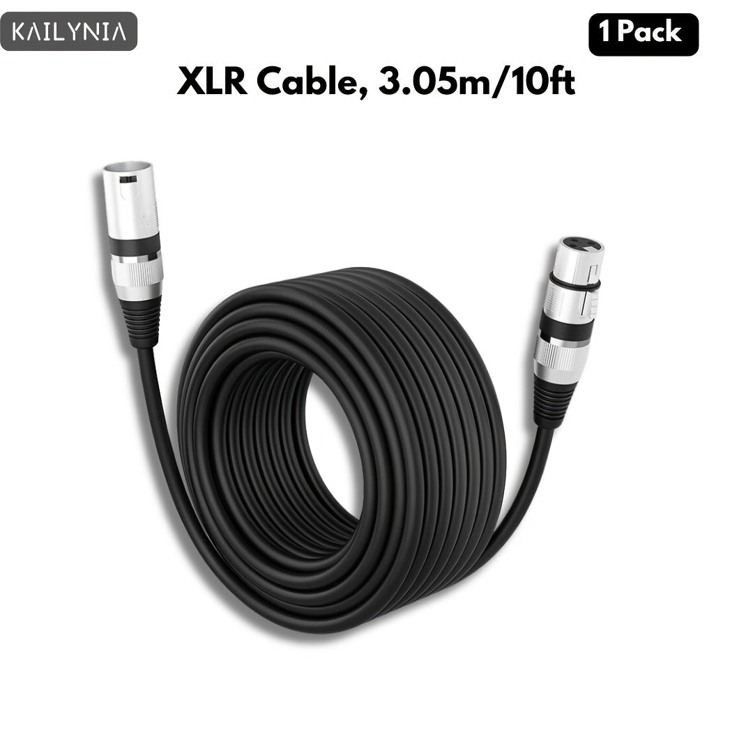 3-Pin Balanced XLR Audio Cable Male to Female Shielded for Microphones and Studio Use