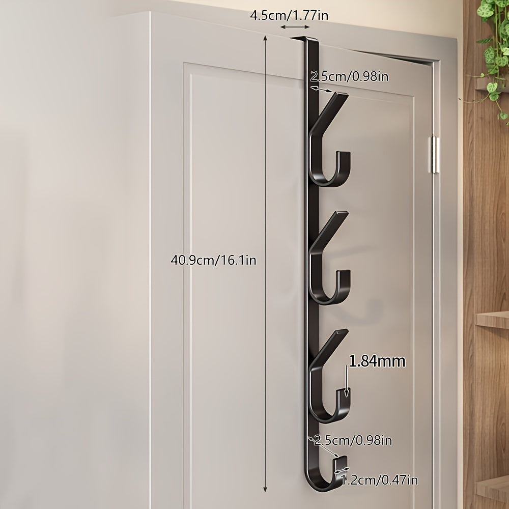 Metal Over-the-Door Hook for Clothes Hats Bags Space Saving Durable