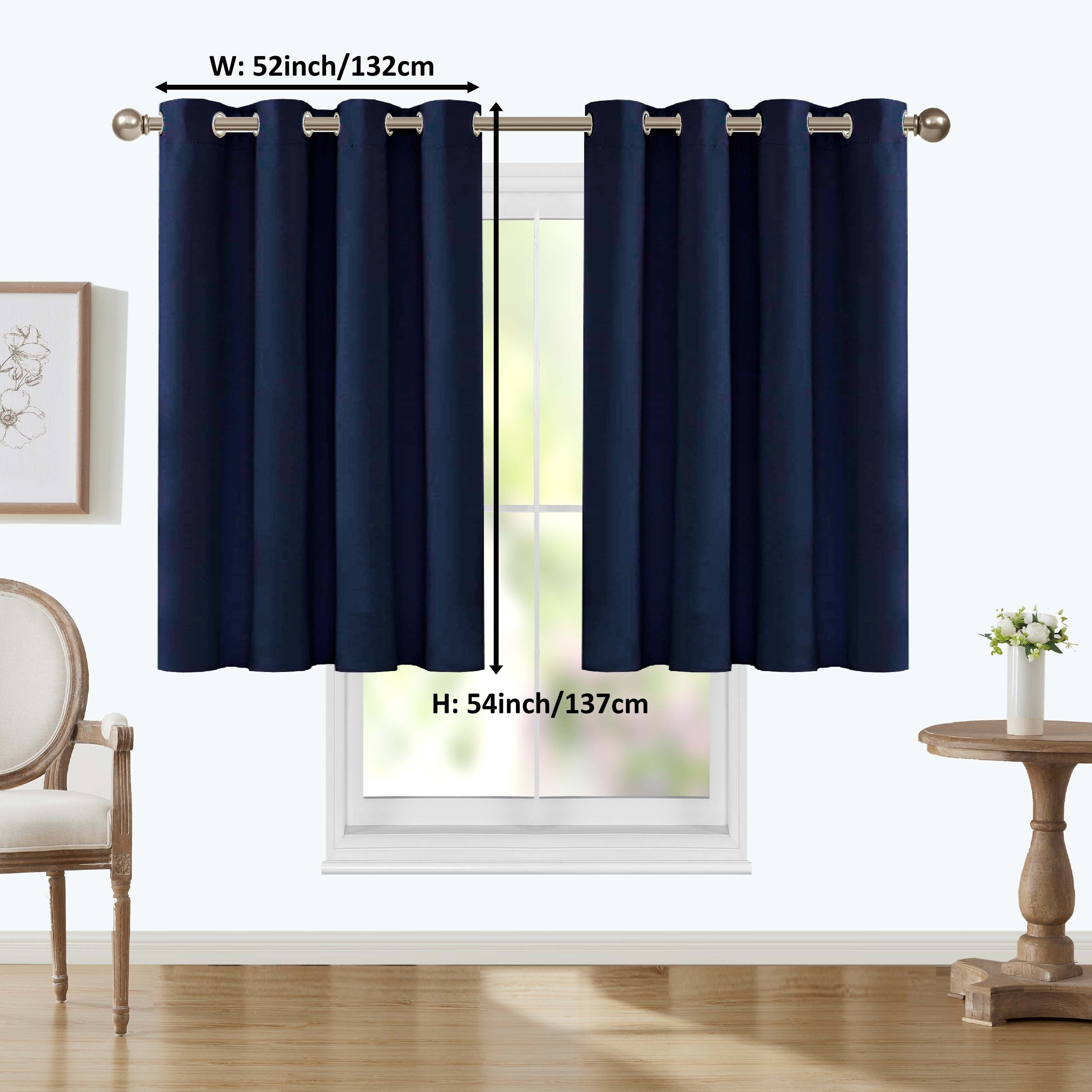 Blackout Curtain with Iron Rings Indoor Use 180g Dark Fabric