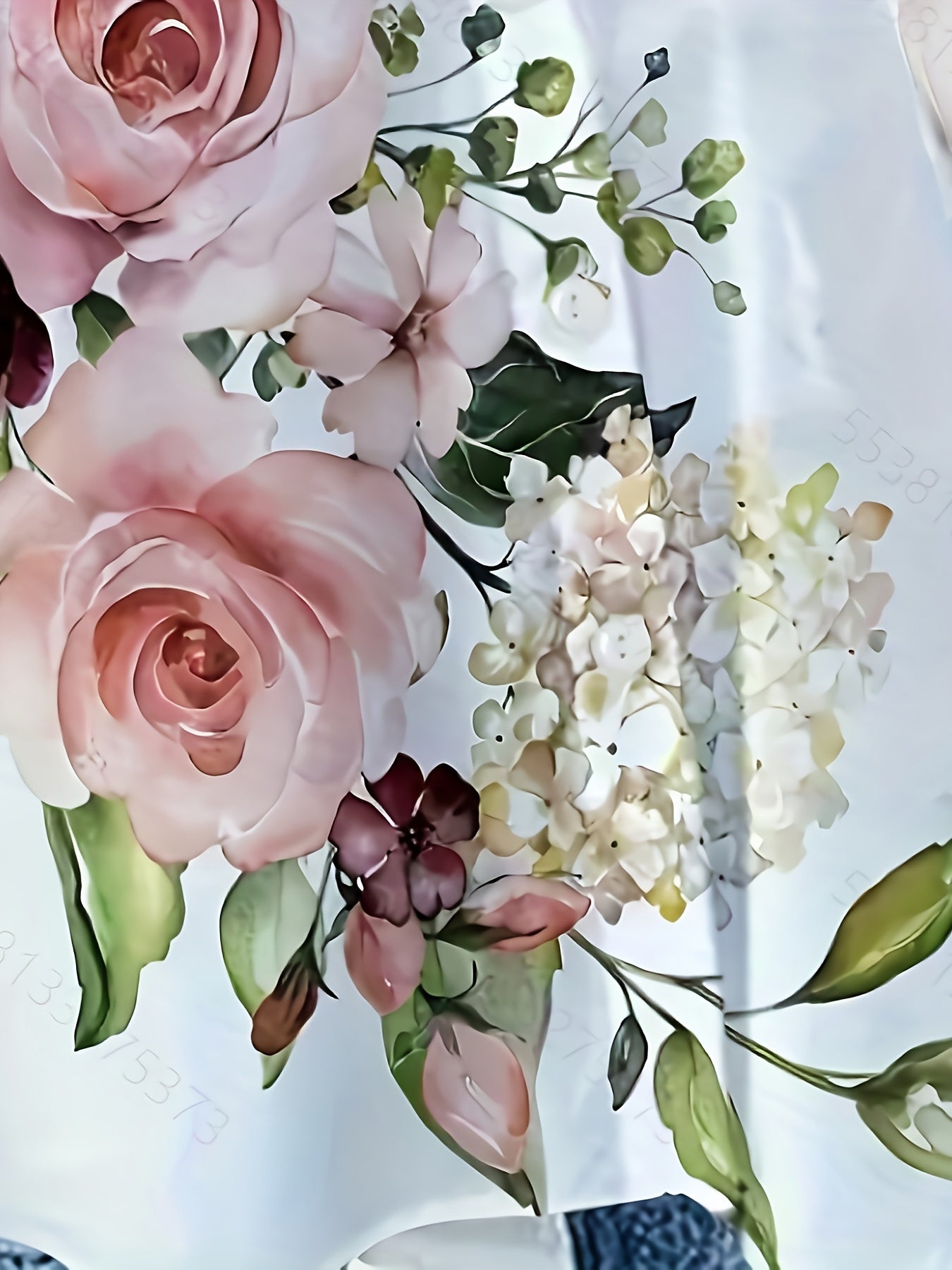 Women's Floral Print Button-Front Collared Shirt Long Sleeve Casual Woven Polyester