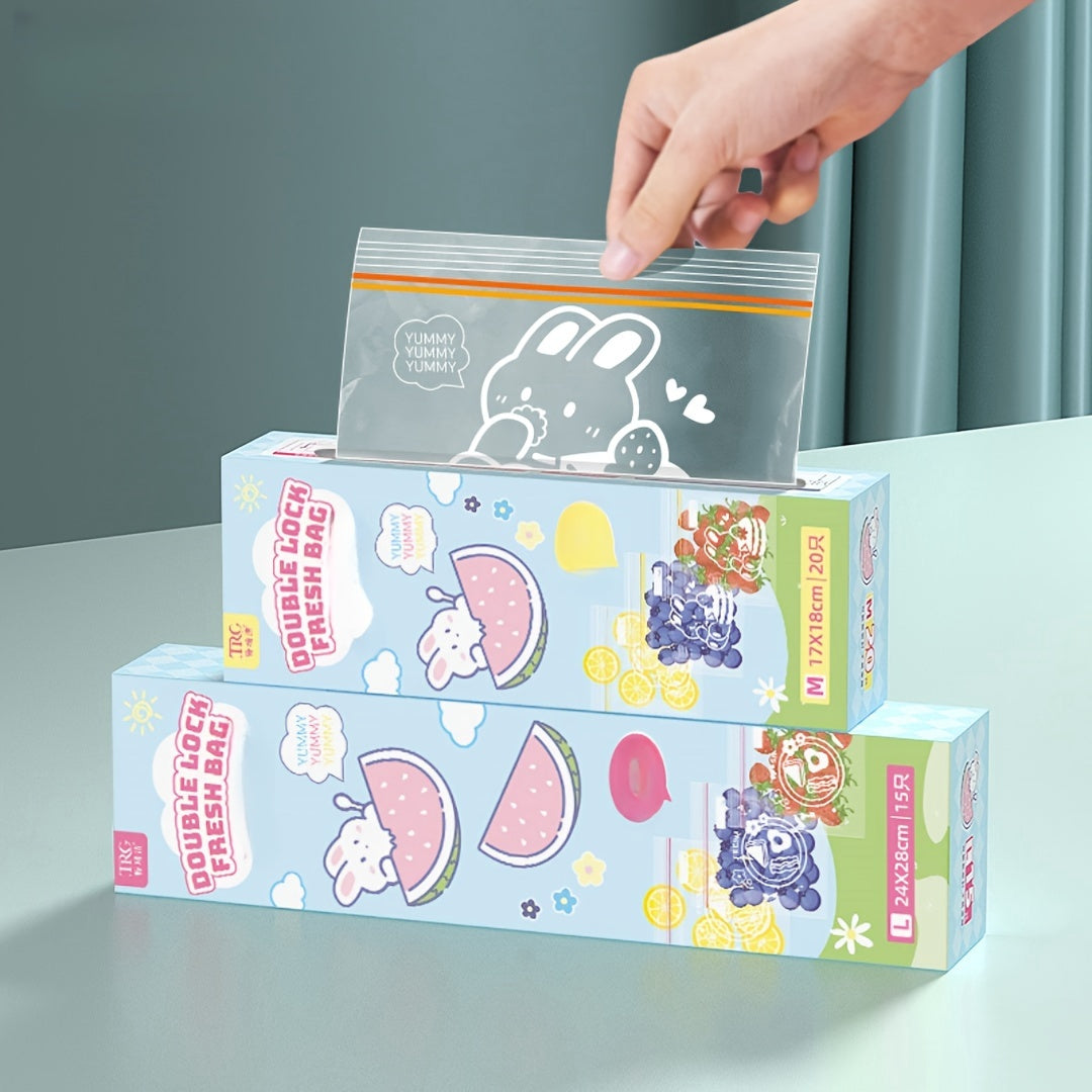 Uyda qalinlashtirilgan yangi saqlash muhrlangan sumkalar muzlatgich va muzlatilgan meva/ sabzavot saqlash uchun - 15/20/55 dona oshxona saqlash sumkalari to'plami