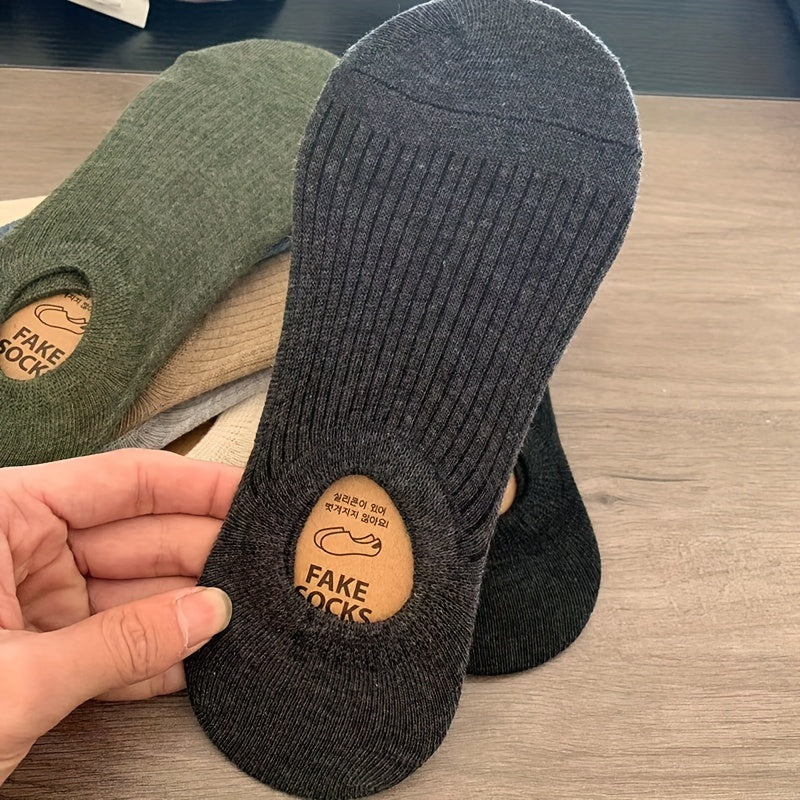 Men's Summer Short Socks 7 Pairs Breathable Sweat-Absorbing Non-Slip Boat Socks