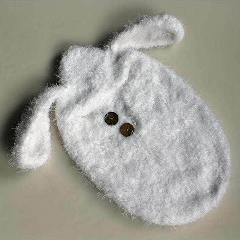 Infant Soft Dog Sleeping Bag with Hat Baby Photography Props Gender-Neutral Crochet Outfit