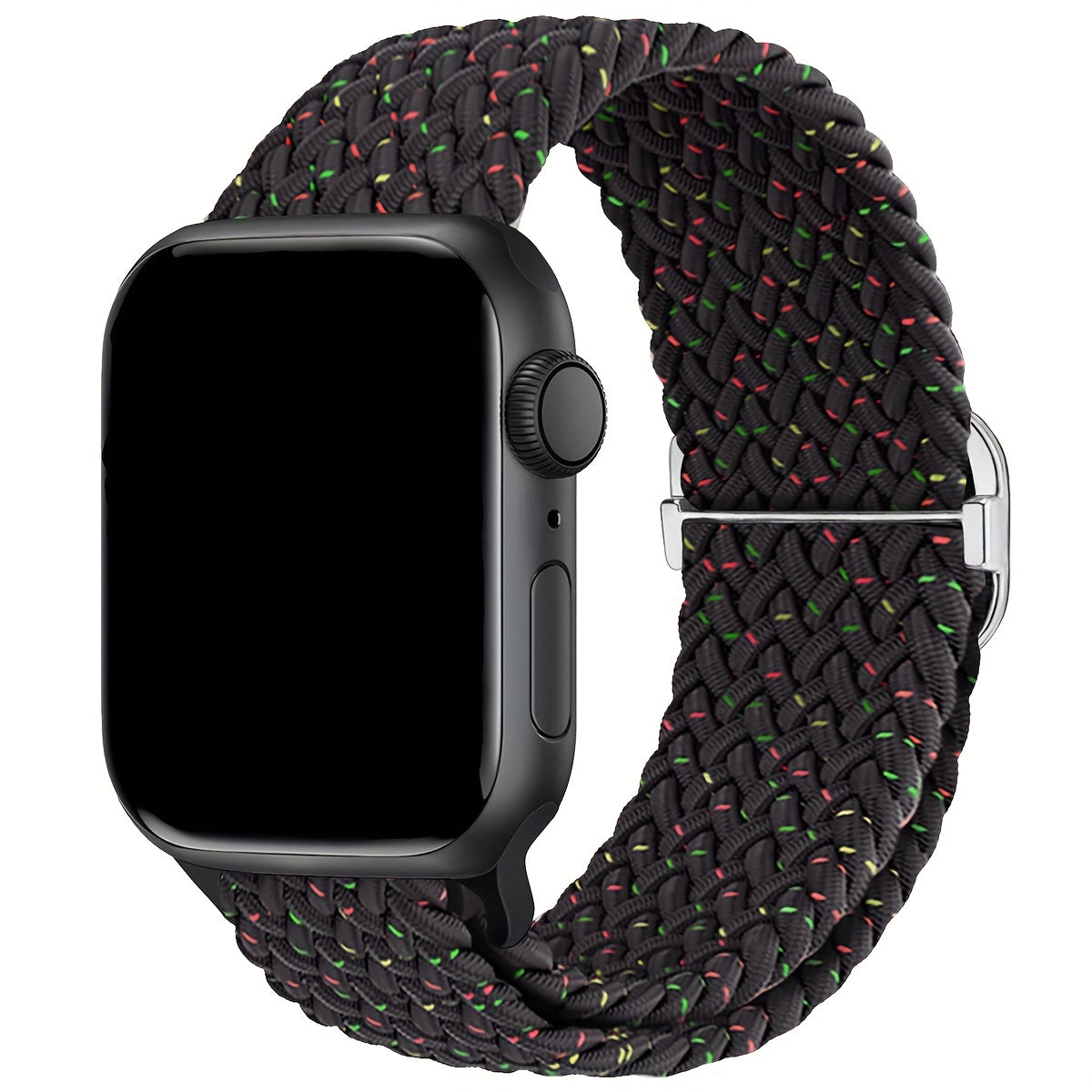 Correa de reloj inteligente trenzada de nylon elástica multicolor para IWatch