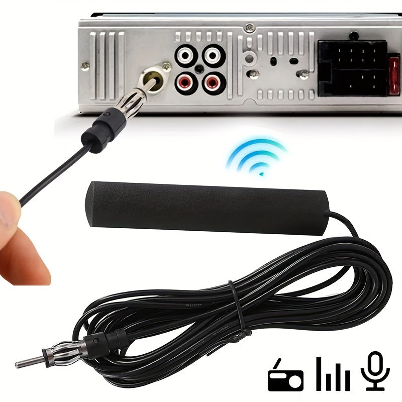 Universal Car Radio FM Signal Booster Antenna 5m Battery-Free Automotive Accessory
