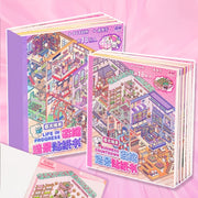 18-Sheet Life in Province PET Sticker Book for DIY Crafts Water Bottles Journals