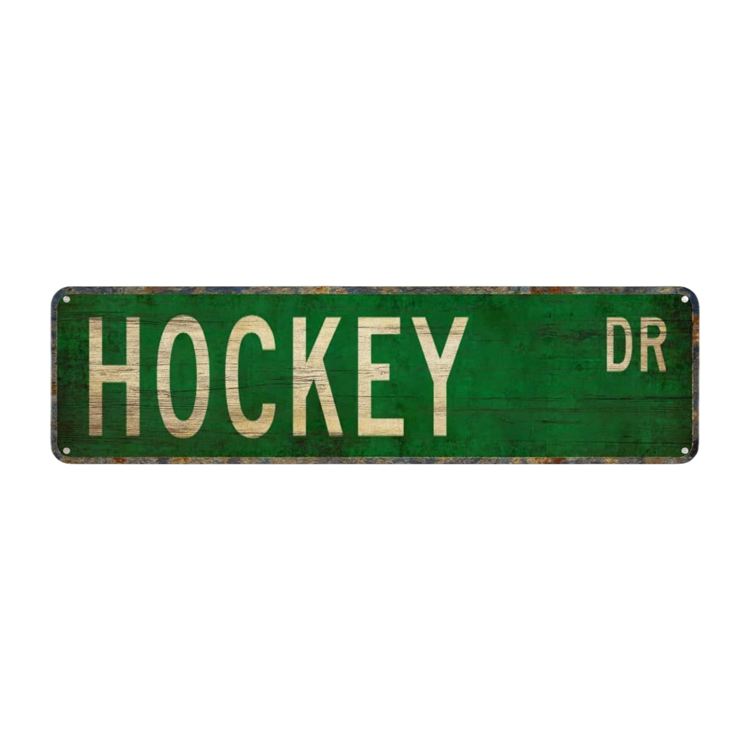 Vintage Metal Tin Sign Wall Art Instagram Style Hockey DR 15.75x3.94 Inches for Home Bar Cafe