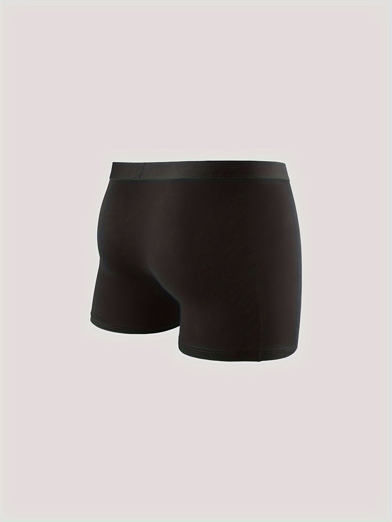 Men's Cotton Underwear 3 Pack Breathable Flat-Leg Style Solid Color