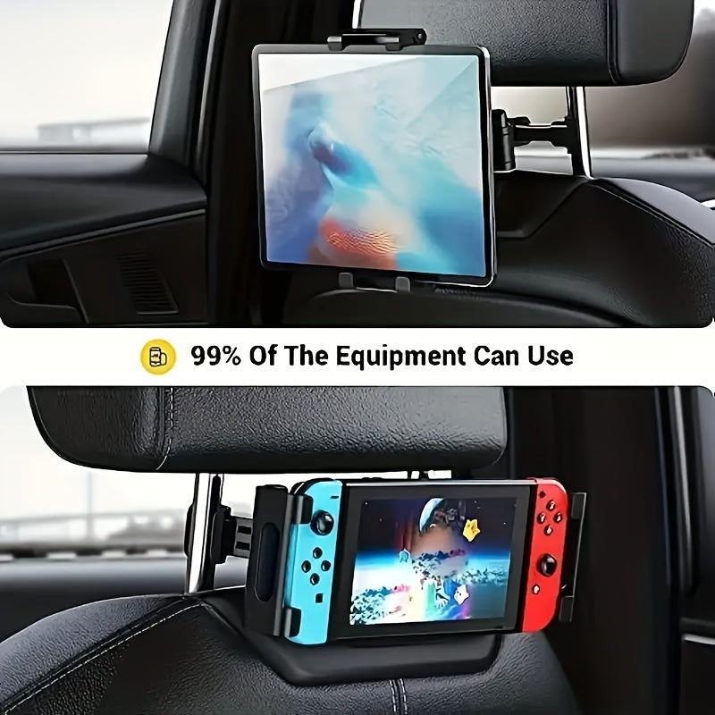 Soporte para tablet en reposacabezas de coche, montaje seguro, soporte para iPad Mini y teléfonos móviles