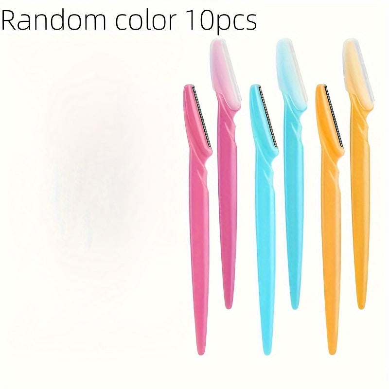 Juego de 10 piezas de maquinillas de acero inoxidable para recorte facial y corporal para hombres y mujeres