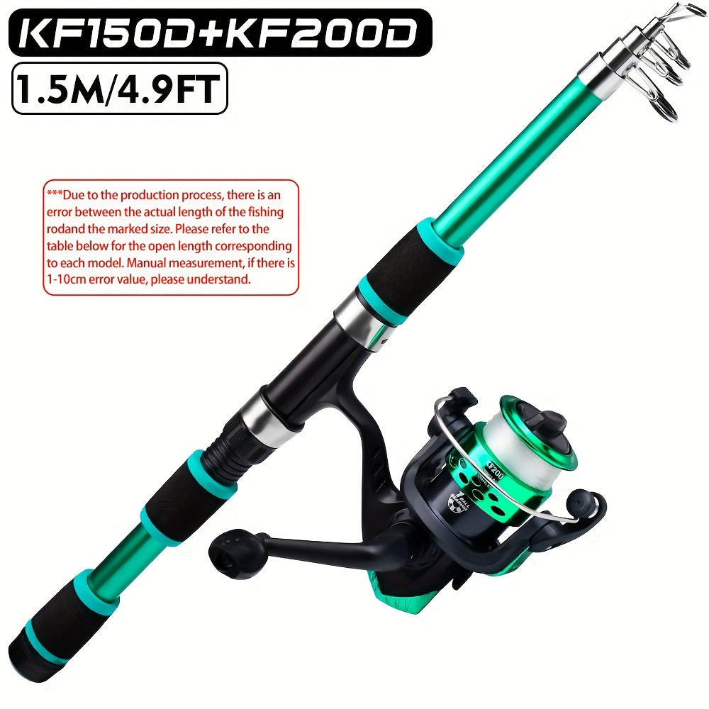 Ultra-Light Telescopic Fishing Rod 149cm 179cm Glass Fiber Portable Versatile Blue