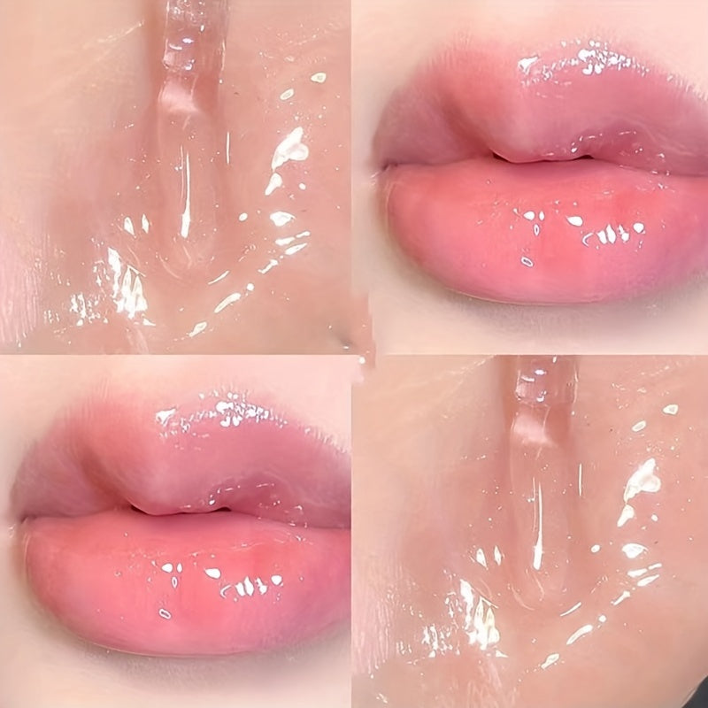 Mujeres brillo de labios portátil con sabor a fresa, uva, pitaya y granada