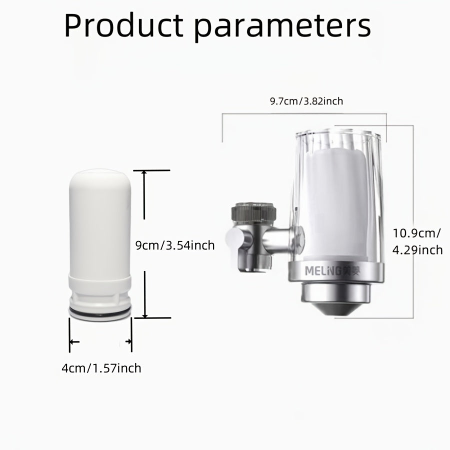 Stainless Steel Water Filter Faucet System with Activated Carbon Ceramic Cartridge