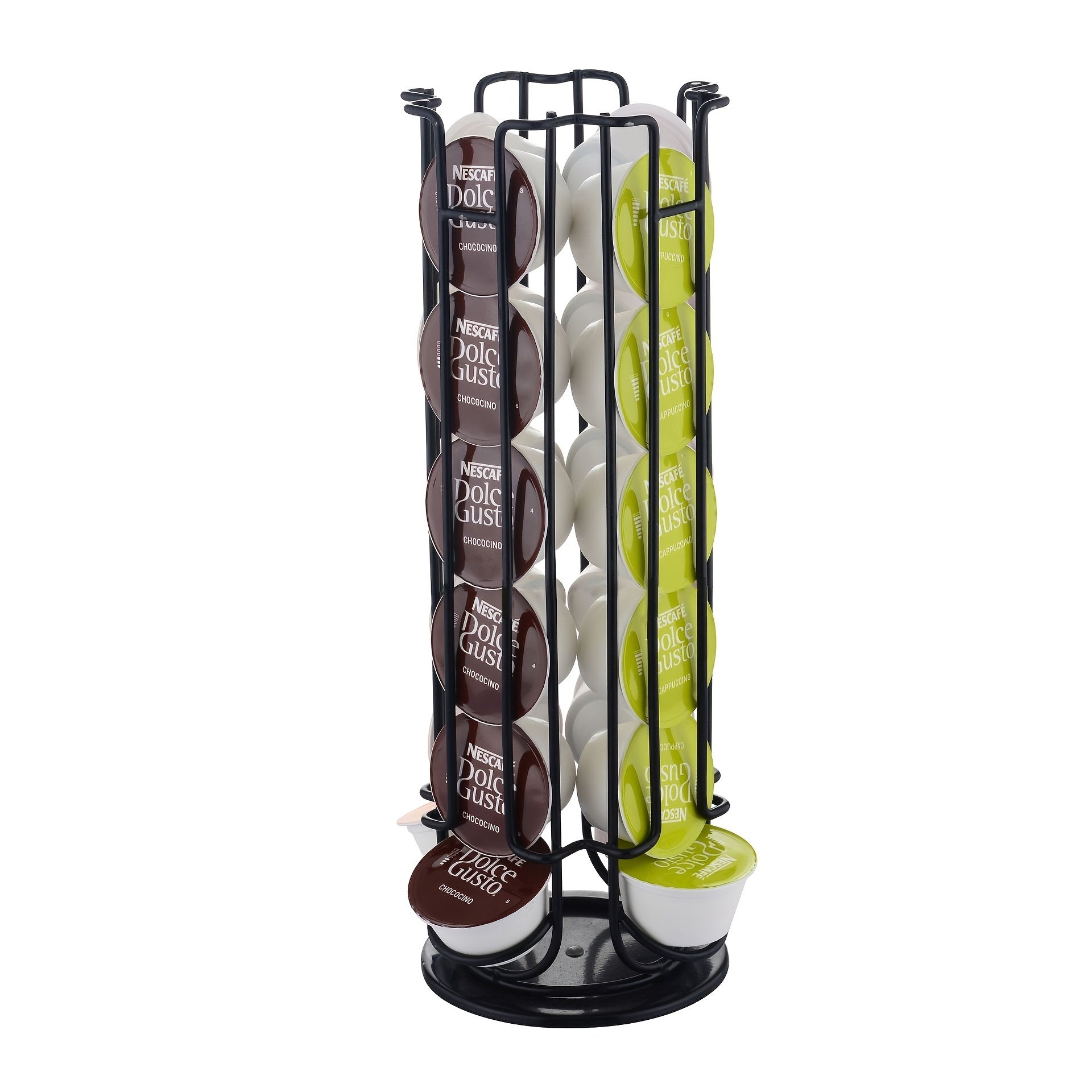 Coffee Capsule Storage Rack Metal Multi-Row Countertop Holder Holds 24