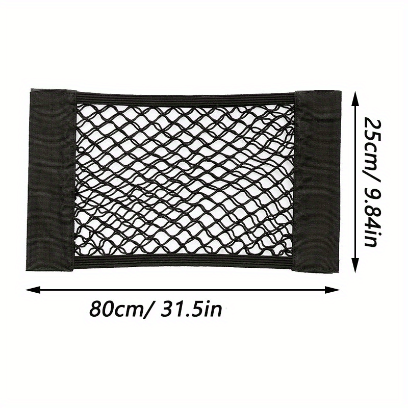 Universal Car Seat Back Organizer Mesh Storage Bag Black Elastic Net Easy to Clean
