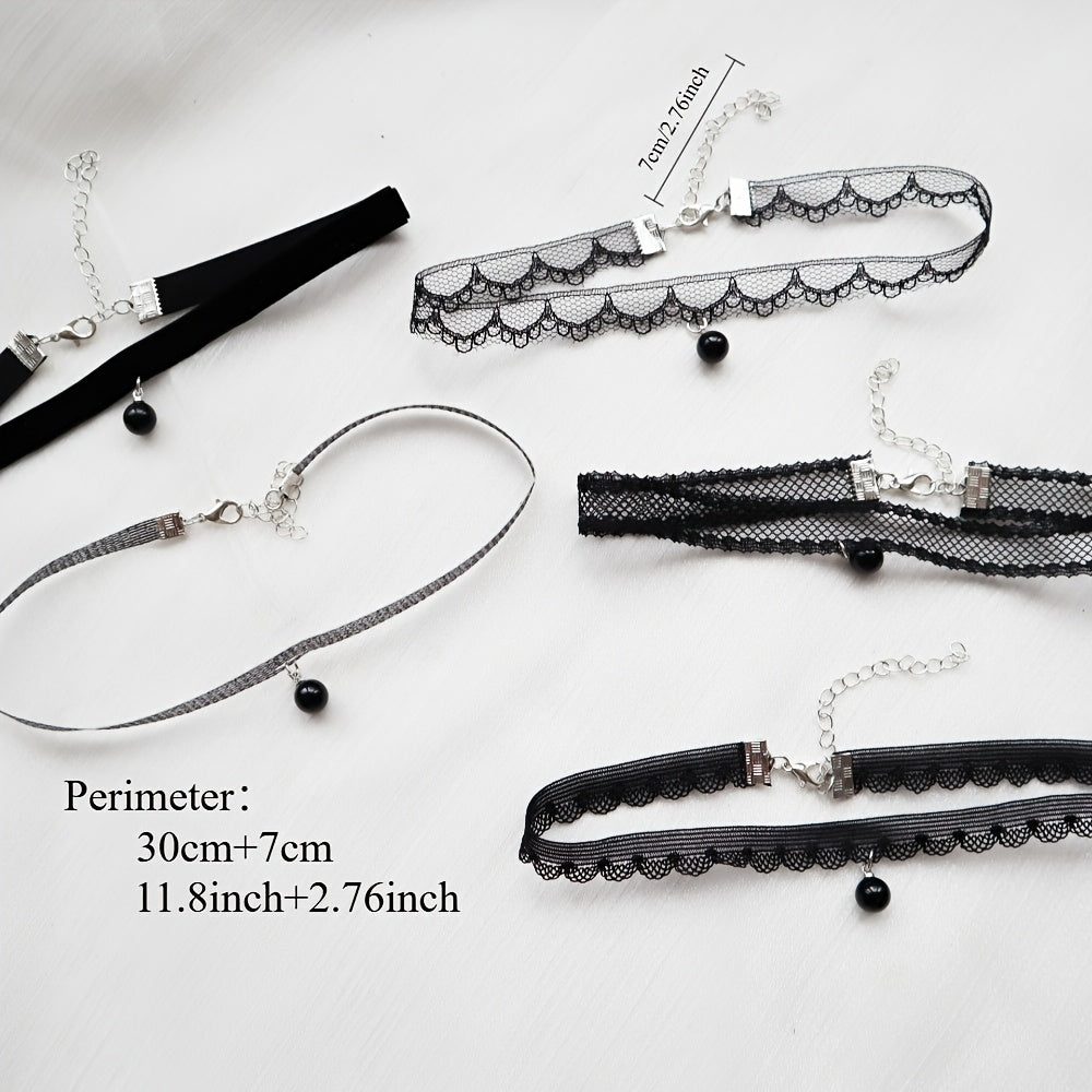 Partiyalar va kechki tadbirlar uchun qora tikanli chokir taqinchoq va taqinchoq bilan