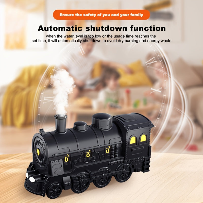 Vintage Steam Train Essential Oil Diffuser va Namlagich, chiroqlar bilan