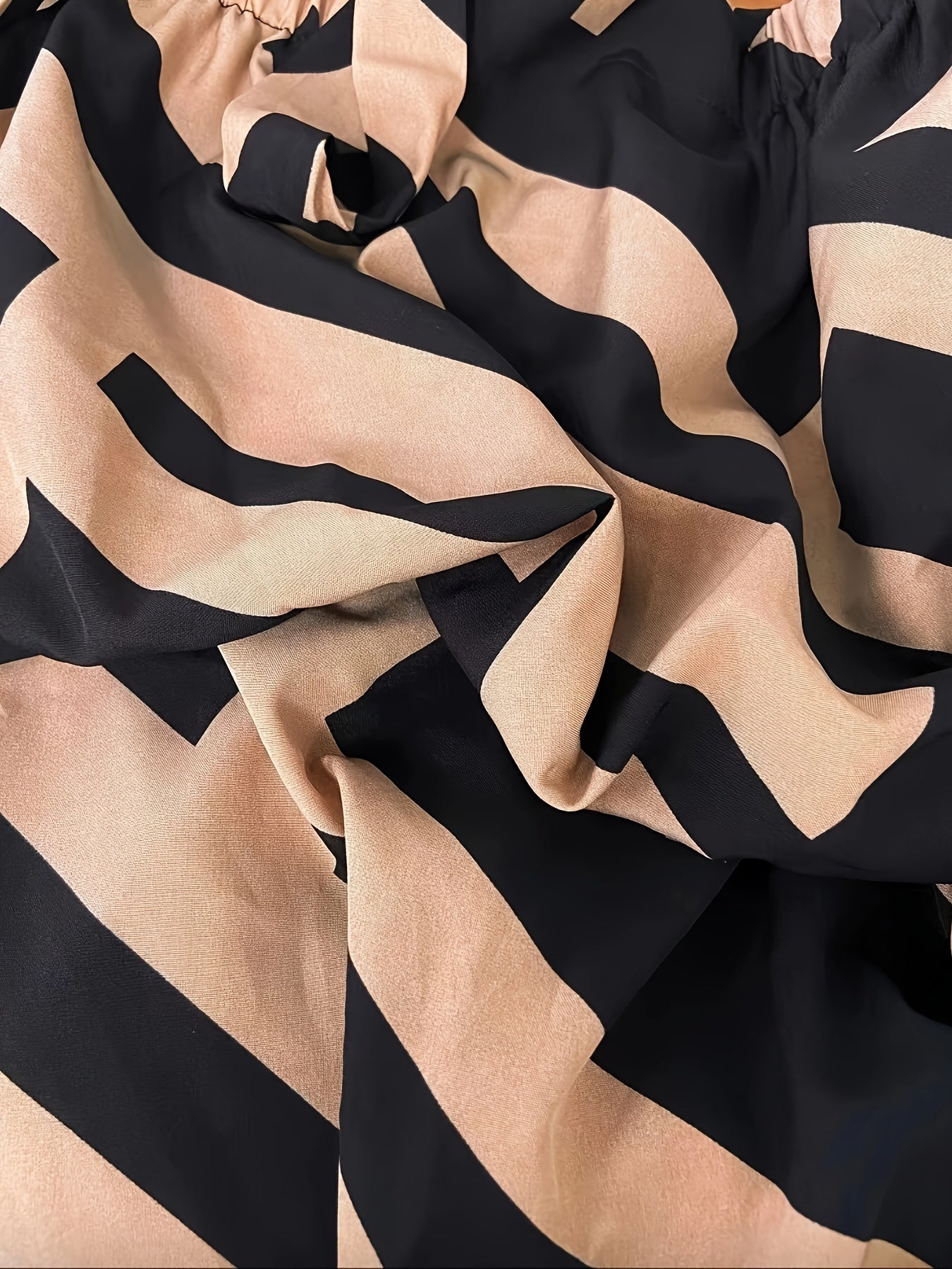 Women's Geo Print Tie Waist A-Line Skirt for Spring Summer Casual