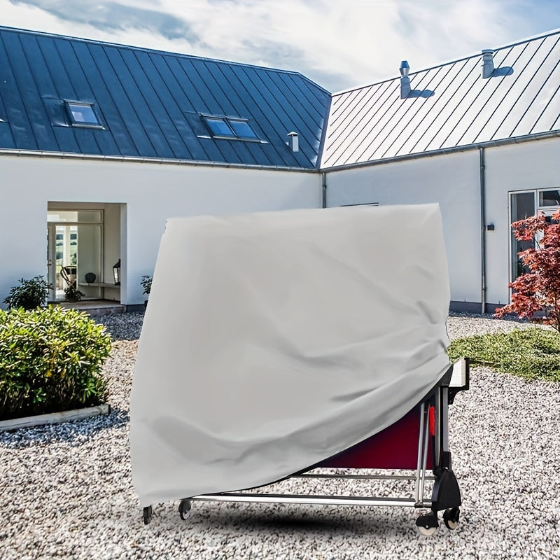 Black Polyester Patio Furniture Cover 165x71x185 cm All-Season Non-Waterproof