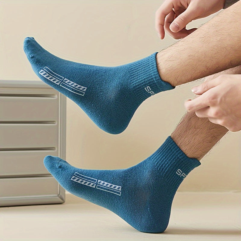 Men's Athletic Socks 20 Pairs Mid-Calf Moisture-Wicking Breathable Stretch Seamless