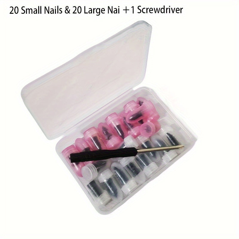 40 Pcs Tire Repair Plugs Self-Vulcanizing Rubber Nail Kit for Car Motorcycle Electric Bicycle