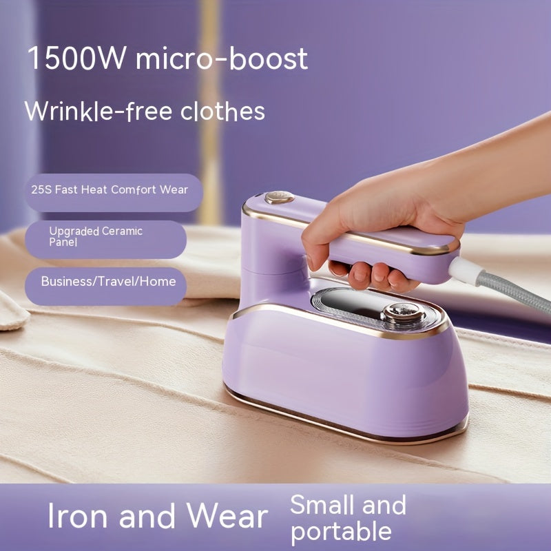 Portable Handheld Steam Iron for Travel Dorm Clothing Wrinkle Remover