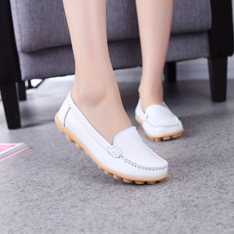 Women's Round Toe Loafers Slip-On Casual Shoes Lightweight Comfort