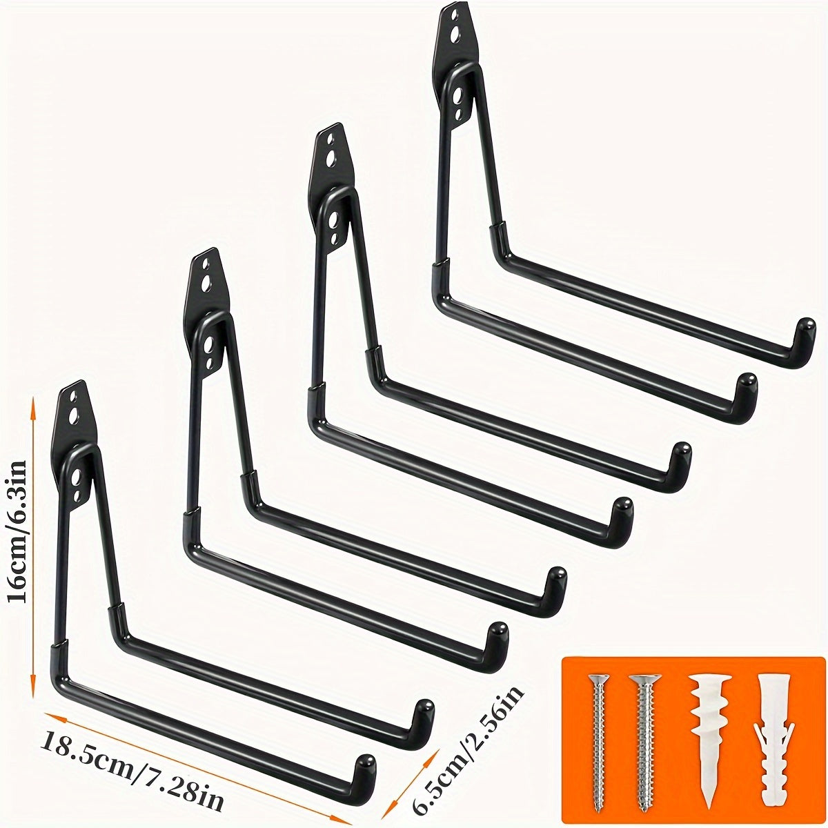 Ganchos de almacenamiento para garaje de uso pesado para herramientas, escaleras, bicicletas, organización interior y exterior