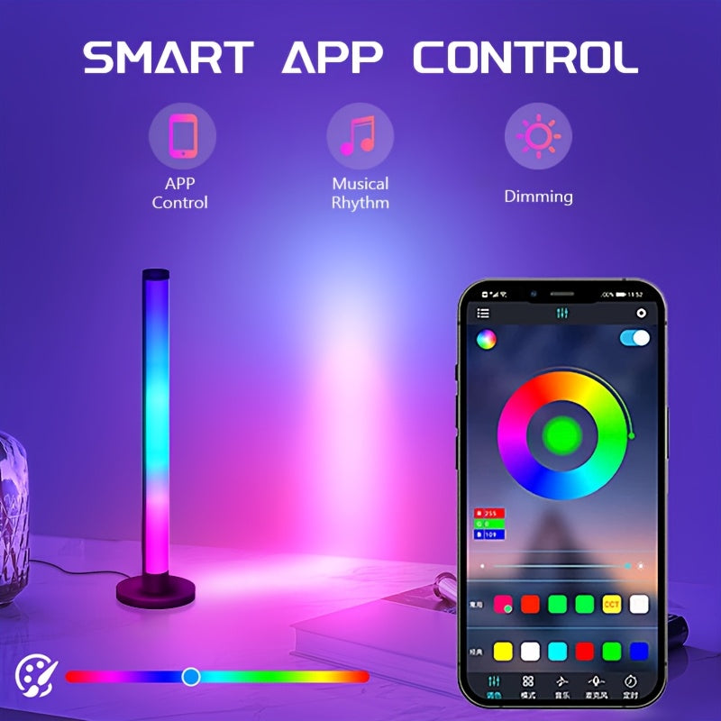 1/2 Pack RGB LED Light Strip with App Control Music Sync Backlight for TV Bedroom Gaming