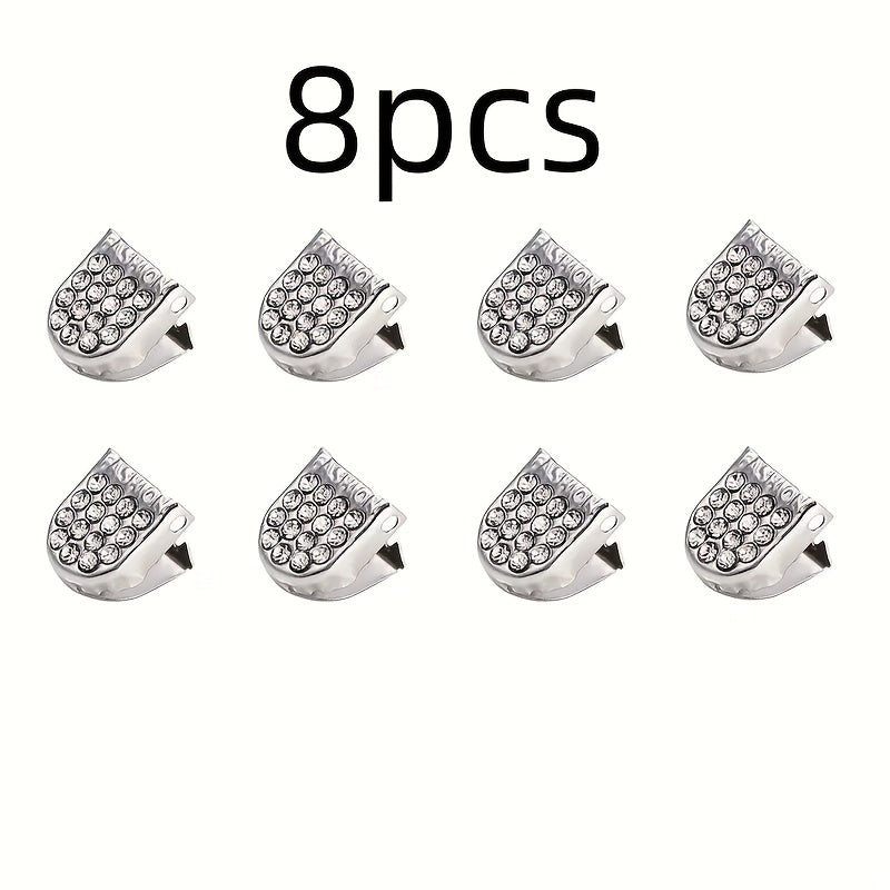 8 Pcs Steel No-Tie Shoelace Clips for Sneakers, Durable Metal Buckles