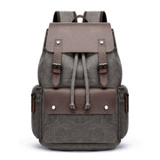 Retro Canvas Backpack for Students Travel and Business with Laptop Compartment