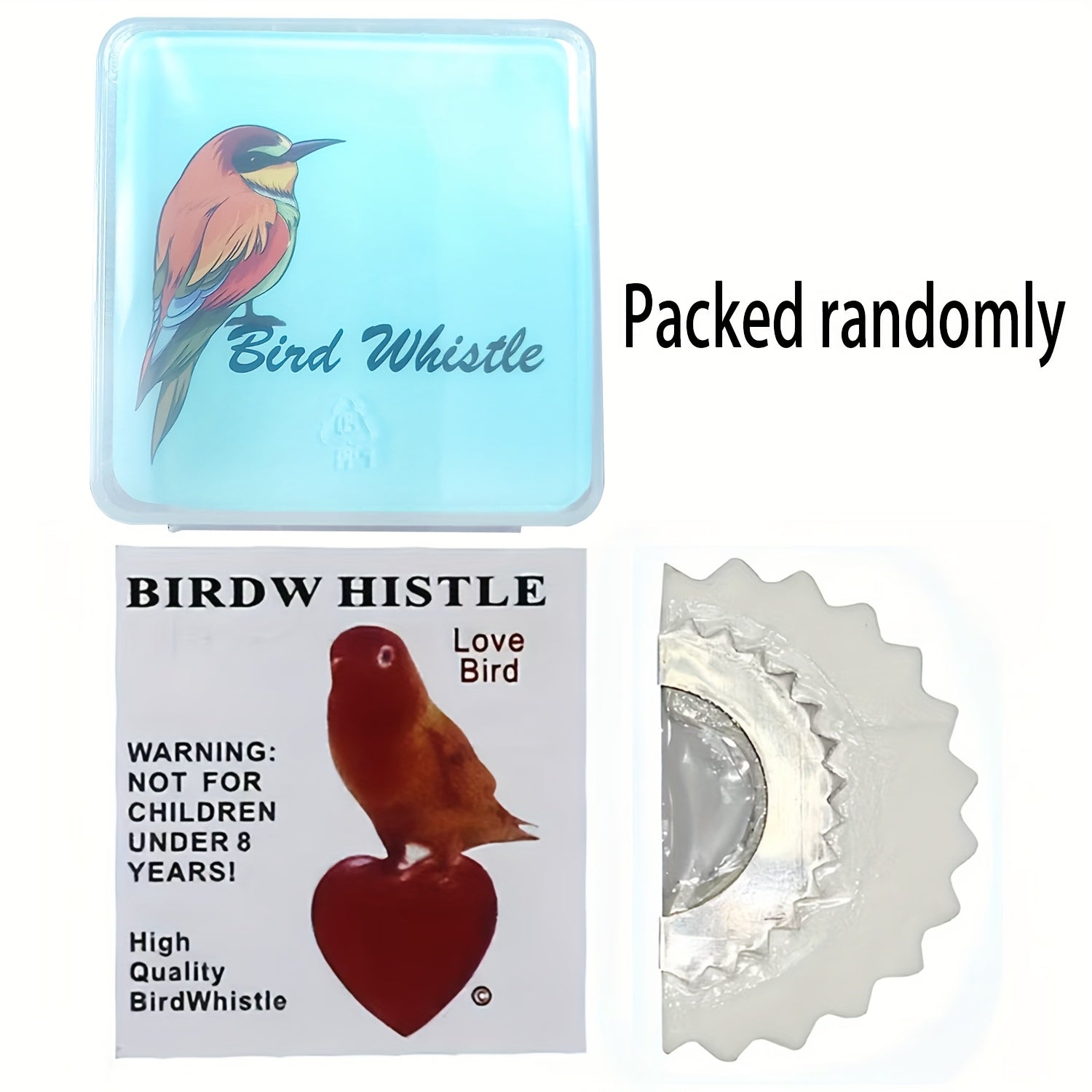 Plastic Bird Call Whistle Realistic Sound Attracts Birds for Parrot Toys Pet Supplies