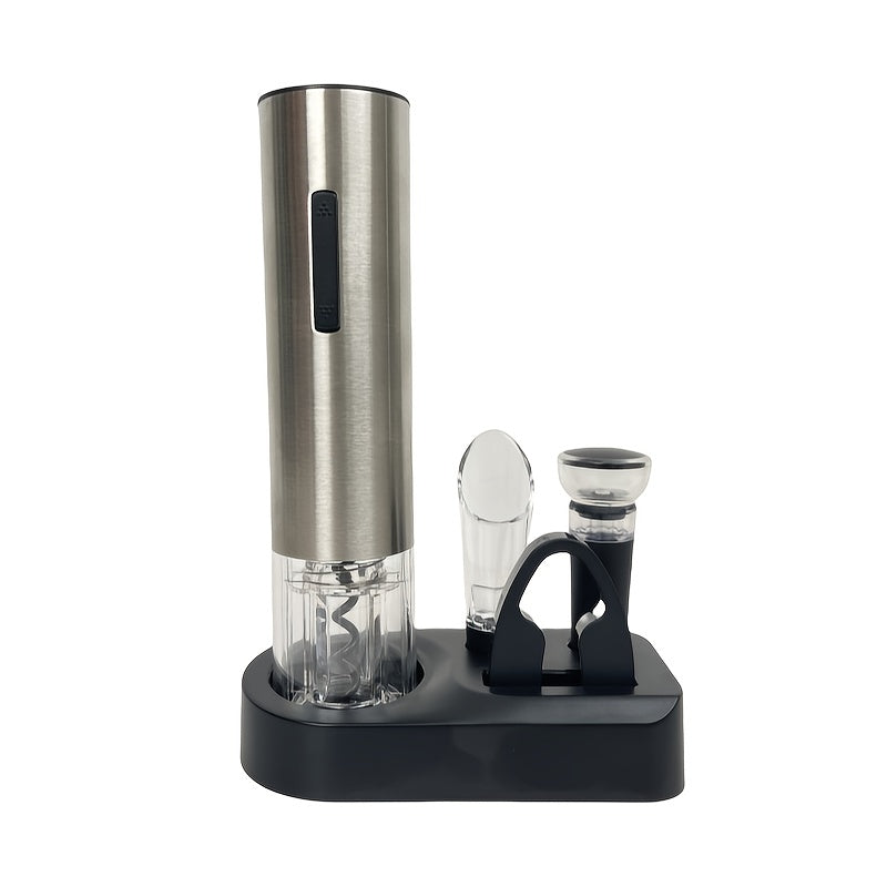 Elektrik Qizil Vino Shisha Ochgich Komplekti, Folga Kesuvchi, Bo'shliqni chiqaruvchi Pomp va Saqlash Asosiy