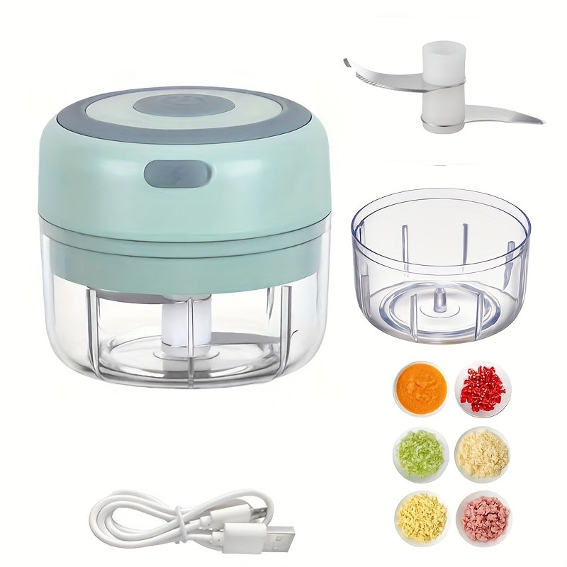 Qayta to'ldiriladigan elektr sarimsoq maydalagich oziq-ovqat protsessori yuqori tezlikdagi blender oshxona anjomlari