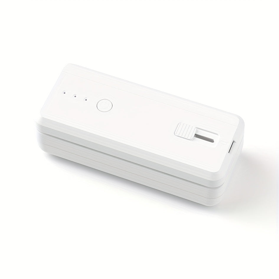 Мини-USB перезаряжаемый запайщик для пакетов с закусками, портативный компактный белый инструмент для запайки продуктов