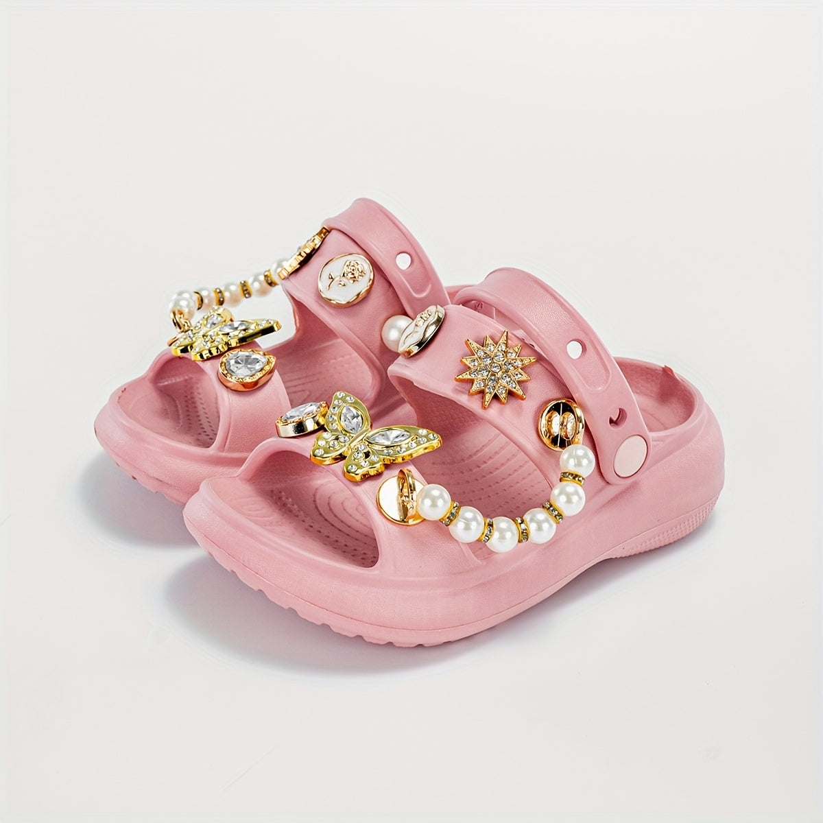 Kids' Summer Cartoon Hole Shoes for Boys and Girls with Thick EVA Soles