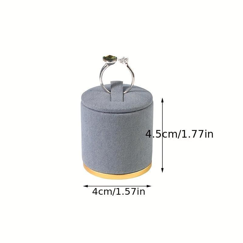 Металлическая подставка для украшений с мягким многоцветным органайзером для колец для демонстрации и хранения