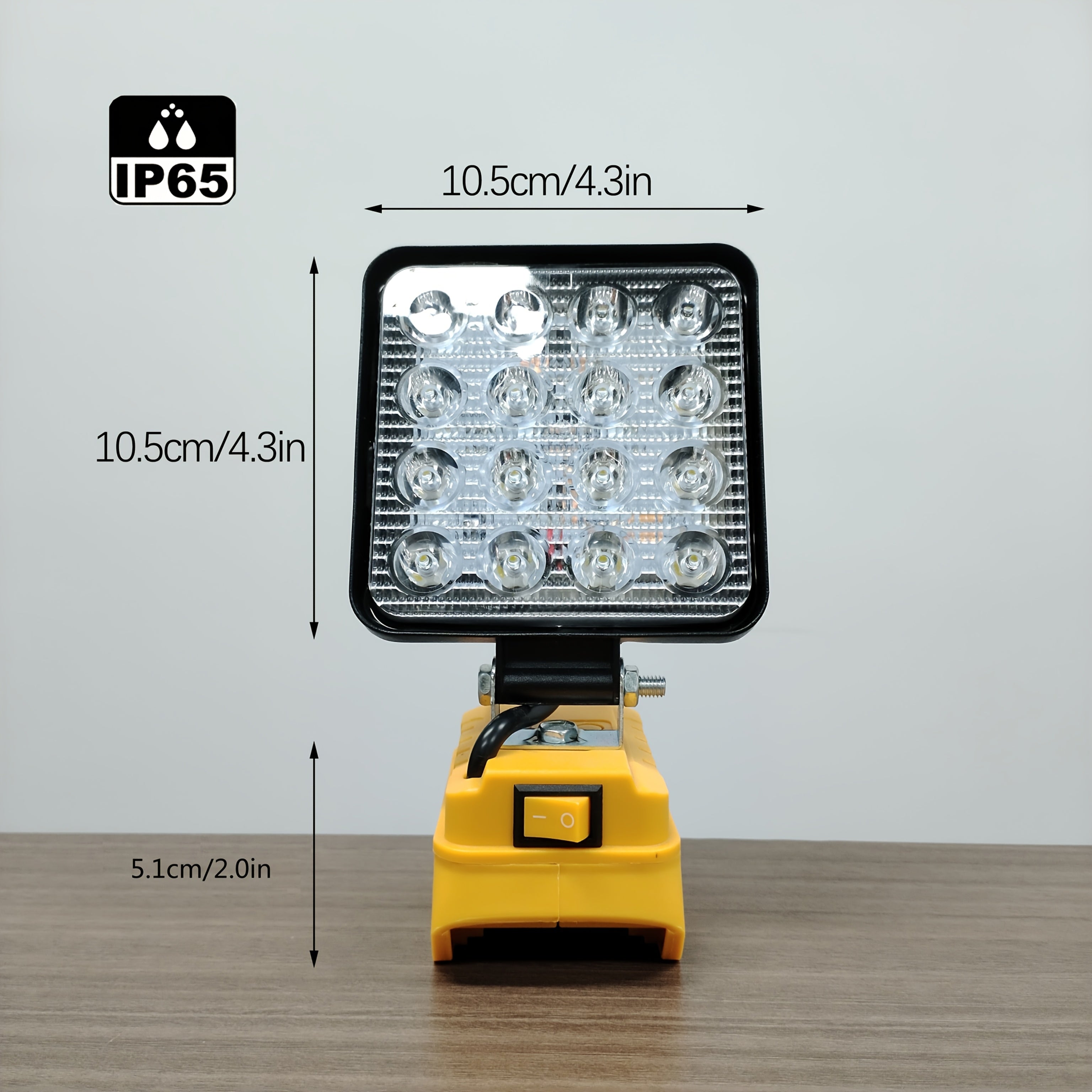 Cordless LED Work Light Floodlight with USB Charging Ports 48W 60W 90W Waterproof Portable