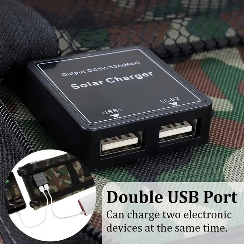 10W Portable Folding Solar Charger Panel 4-in-1 High-Efficiency Solar Power Bank for Camping Travel