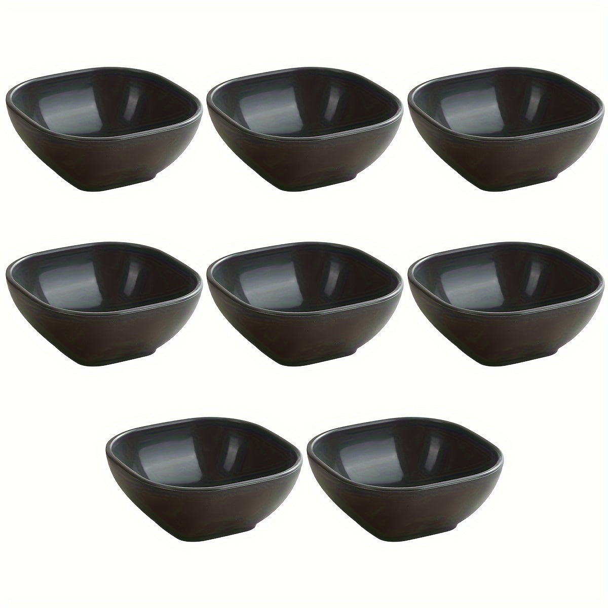 8 to 12 Square Ceramic Sauce Bowls for Korean, Chinese, Middle Eastern Cuisine