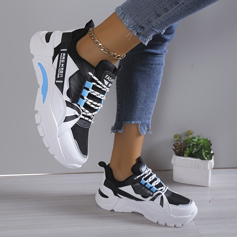 Ayollar uchun rang-barang casual sportivlar, lentalar bilan, platforma poyabzal, engil va qulay