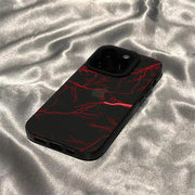 Red Matte TPU Phone Case for iPhone 11-16 Pro Max with Lens Protection