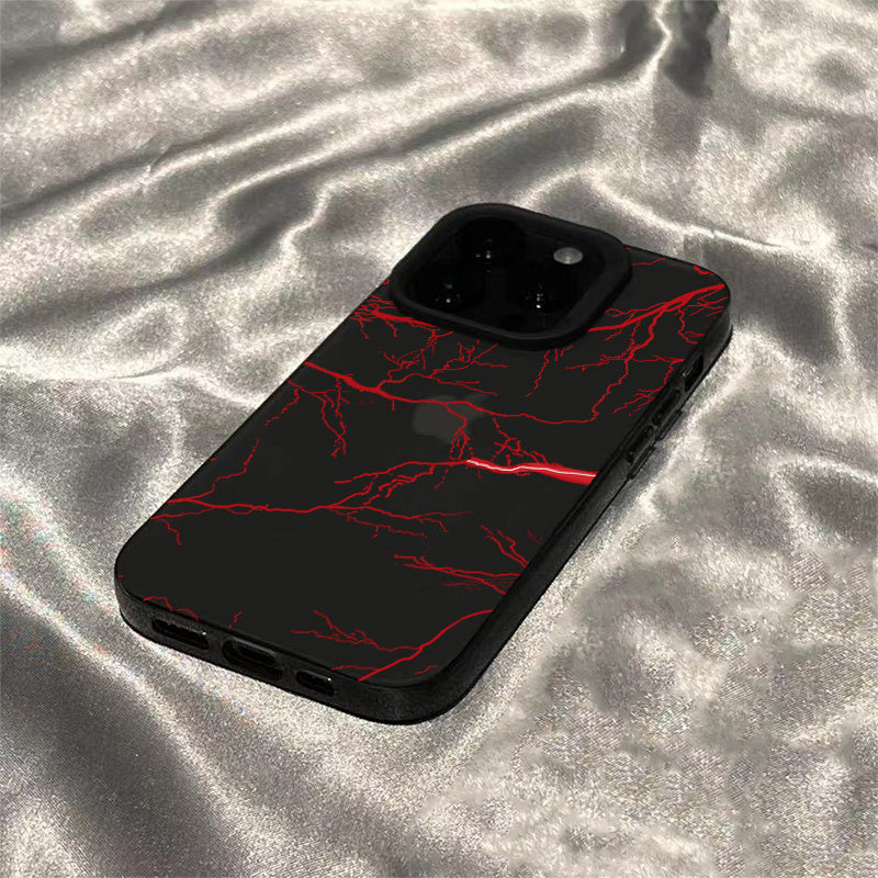Red Matte TPU Phone Case for iPhone 11-16 Pro Max with Lens Protection