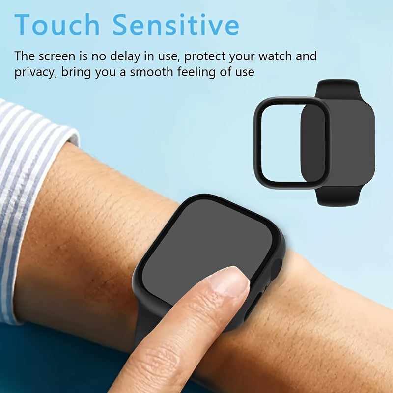 Privacy Screen Protector for iWatch Ultra Series 10-2 with 26° Touch Sensitivity Scratch-Resistant PC Bumper