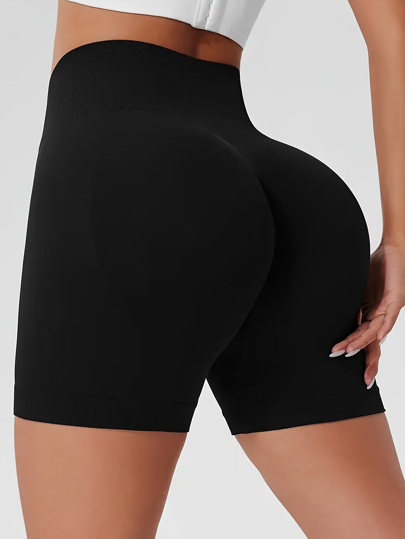 Women's High-Waisted Seamless Breathable Yoga Shorts Light Beige For Workout Fitness Sleep