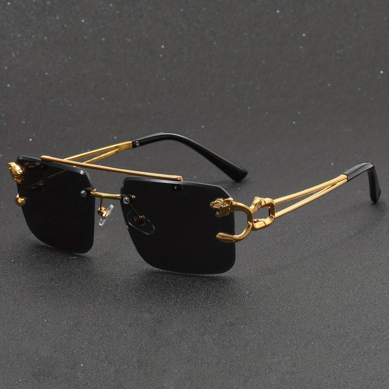 Erkaklar uchun kvadrat ramkasiz moda ko‘zoynaklar yengil optik ko‘zoynaklar